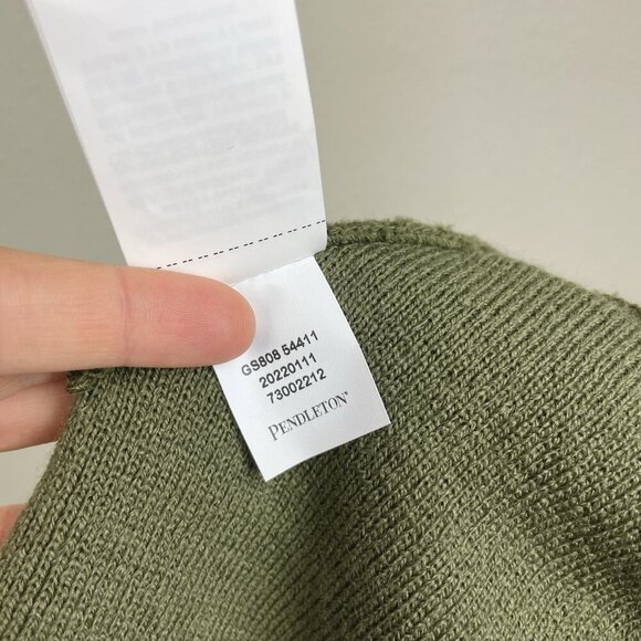 Pendleton National Park Stripe Beanie Fold Over Green Gorpcore Knit Unisex OS - Picture 14 of 16